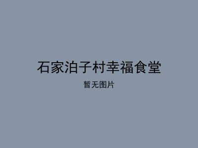 石家泊子村幸福食堂
