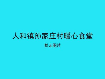 人和镇孙家庄村暖心食堂