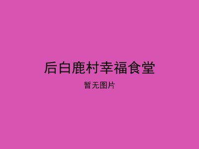 后白鹿村幸福食堂