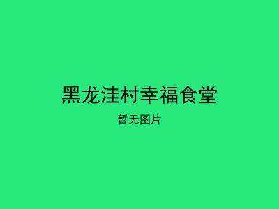 黑龙洼村幸福食堂