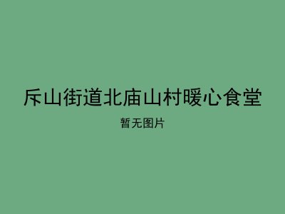 斥山街道北庙山村暖心食堂