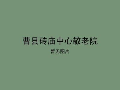 曹县砖庙中心敬老院