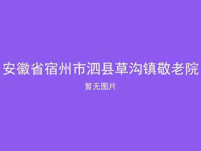 安徽省宿州市泗县草沟镇敬老院
